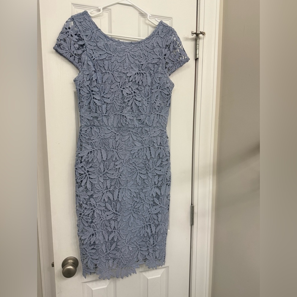 Lulus Light Blue Lace Midi Dress